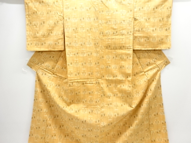 JAPANESE KIMONO / UNUSED / SILK / HAND WOVEN TSUMUGI / CAMELLIA